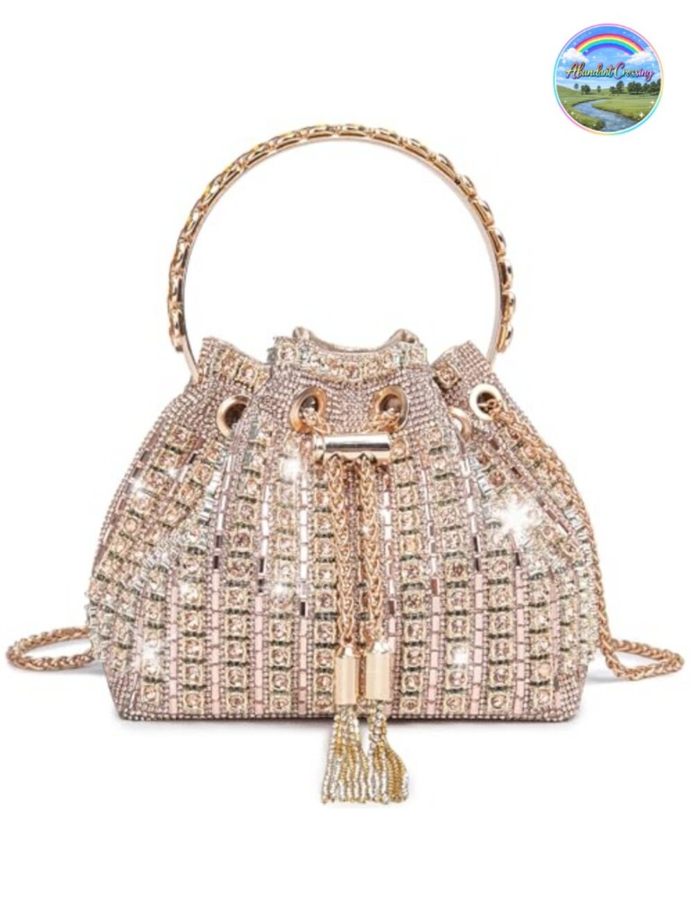 Rhinestone Evening Clutch Crossbody Wristlet Bag Sparkling Party Purse